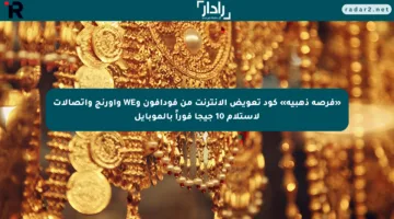 «فرصة ذهبية» كود تعويض الإنترنت من فودافون وWE وأورنج واتصالات لاستلام 10 جيجا فوراً بالموبايل